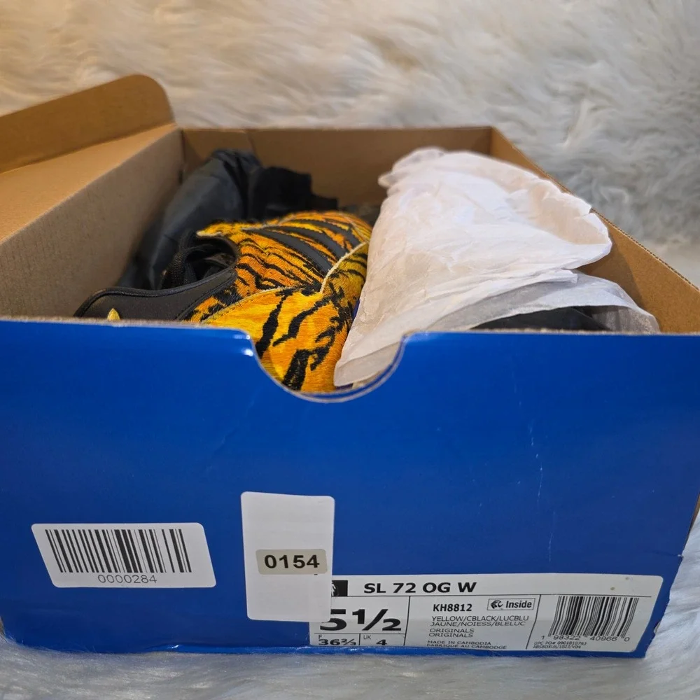 adidas SL 72 OG Women's 5.5 Tiger Print Cow Fur KH8812 NIB